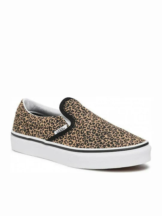 Vans Classic Slip On VN0A4BUTYS51 Children's Leopard Black Sneakers Shoes B807