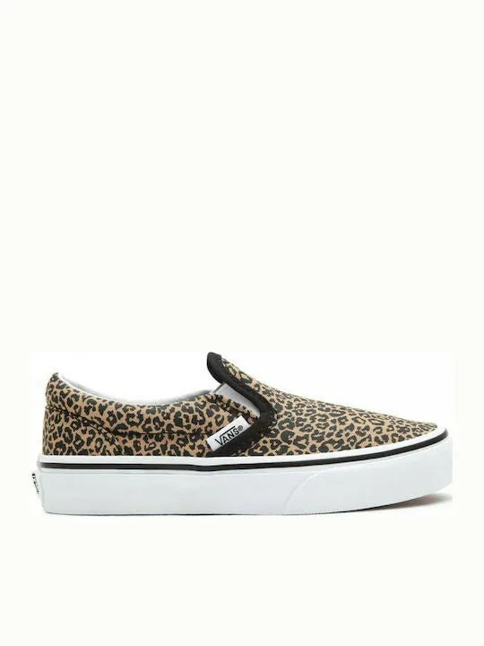 Vans Classic Slip On VN0A4BUTYS51 Children's Leopard Black Sneakers Shoes B807