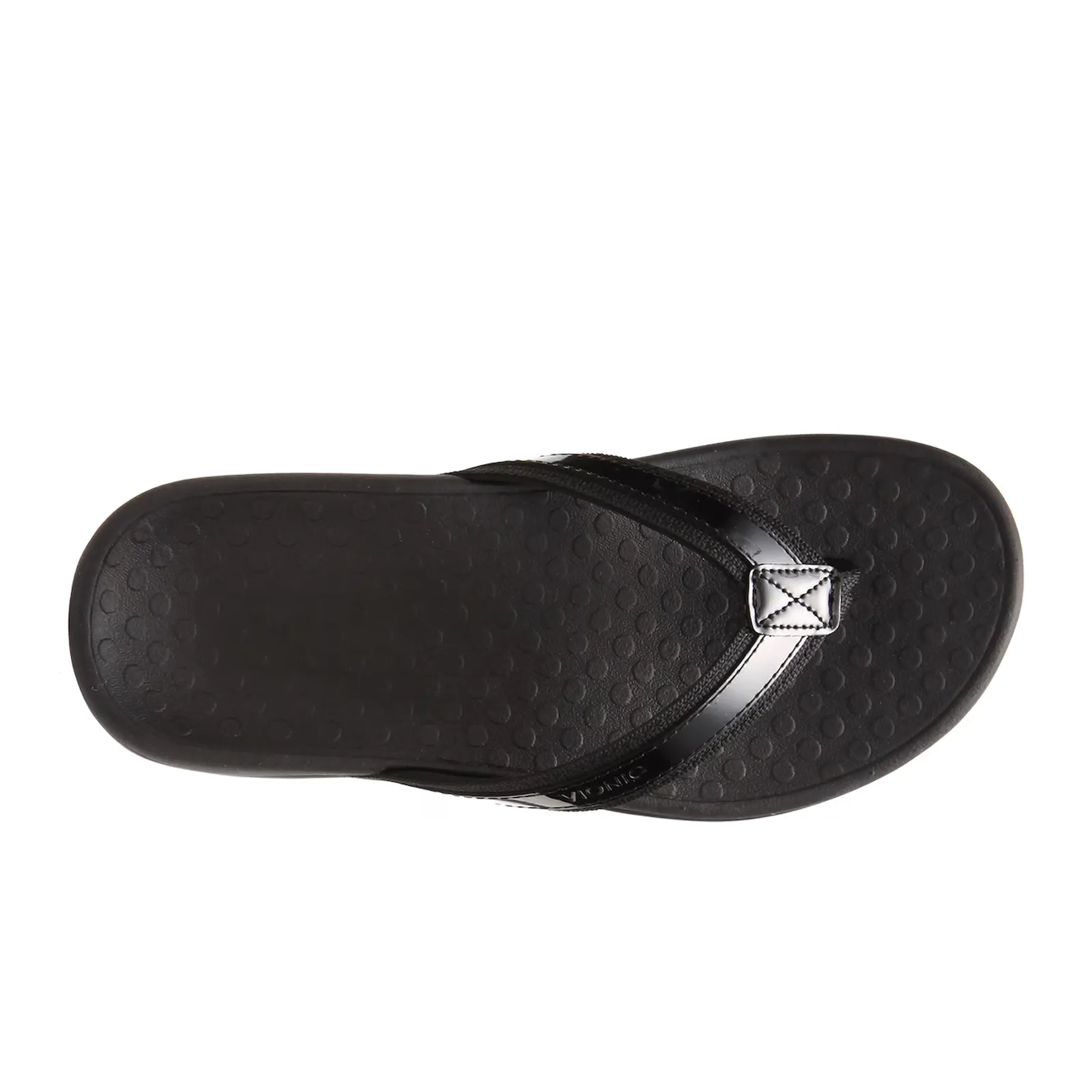 Vionic Tide Sandal (Women) - Black Patent Webbing