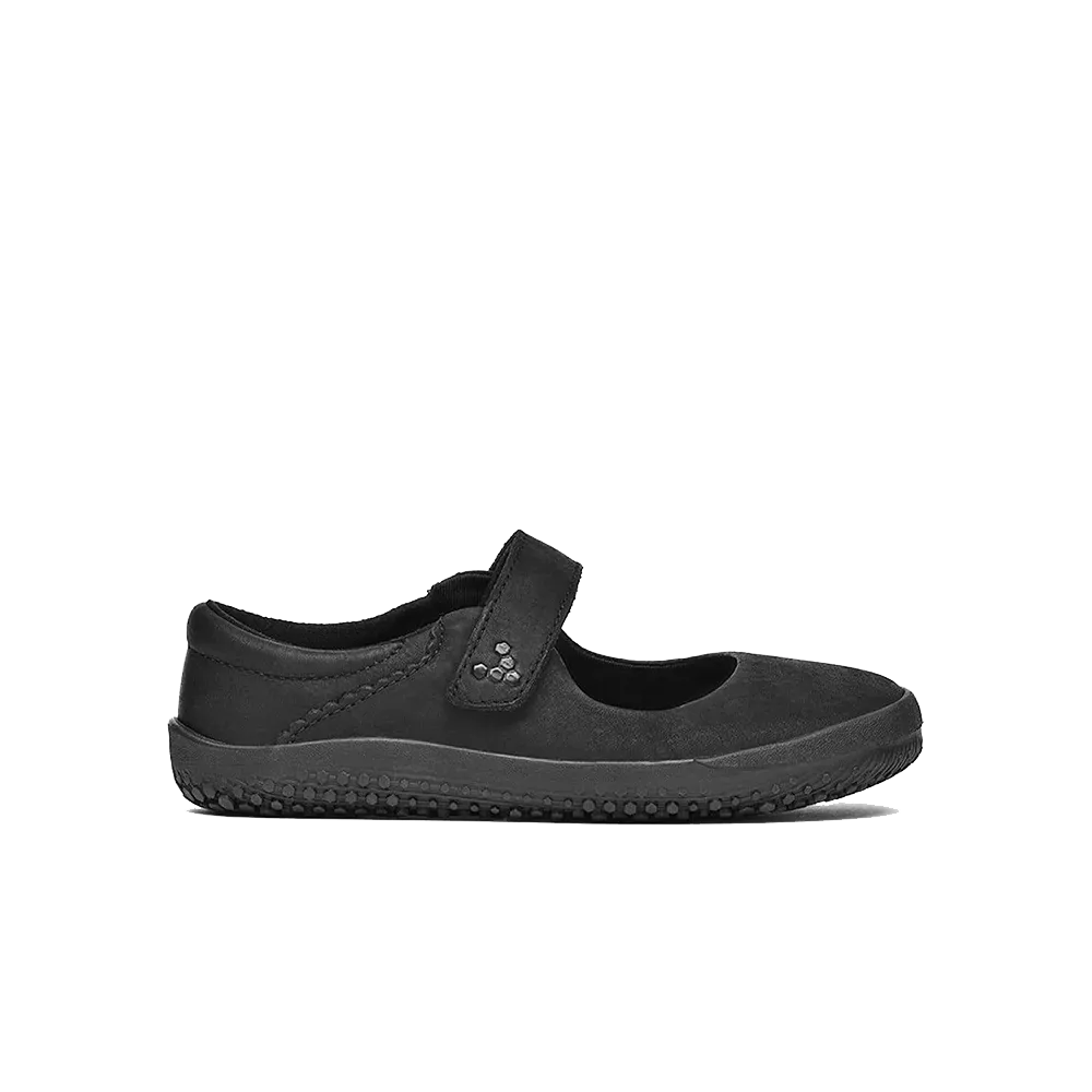 Vivobarefoot Wyn School Kids Obsidian Black