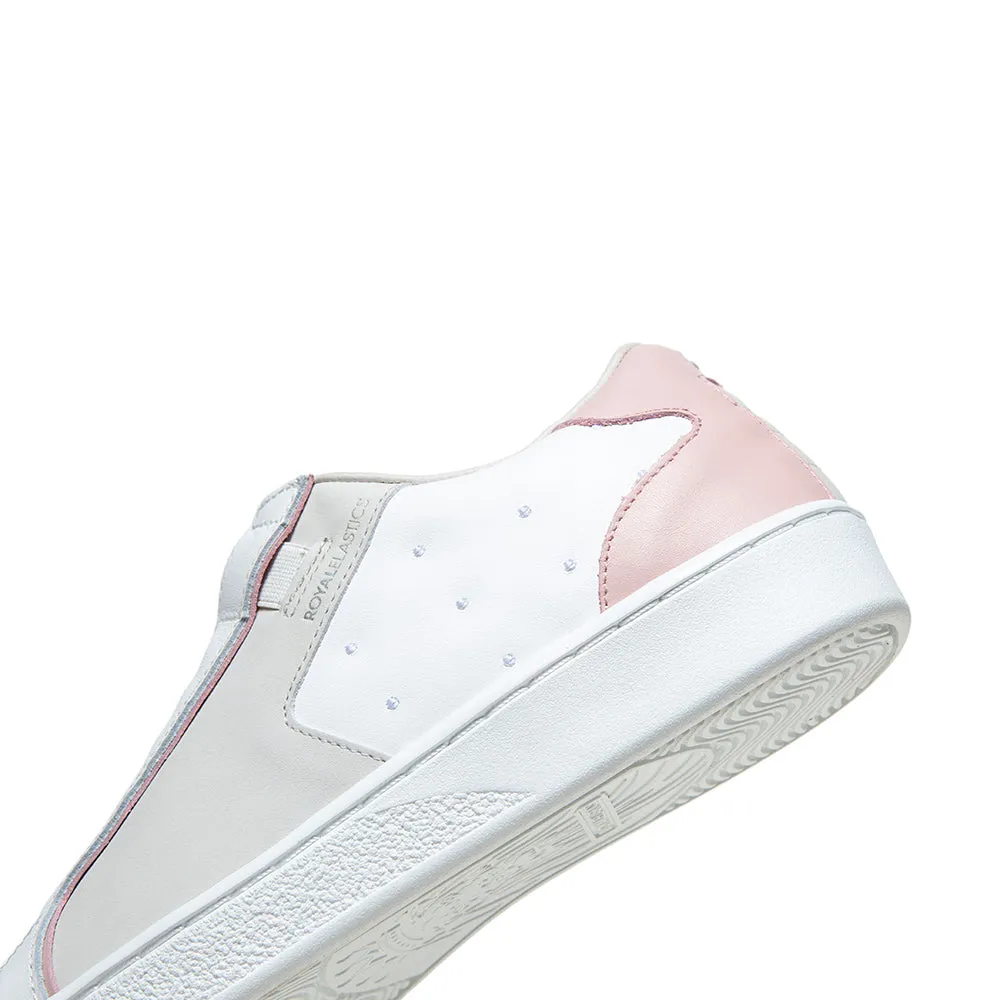 Women's Adelaide Lux White Pink Beige Leather Sneakers 92742-081