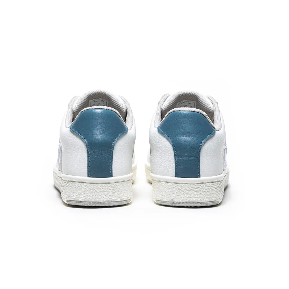 Women's Icon OG White Gray Blue Logo Leather Sneakers 91931-085