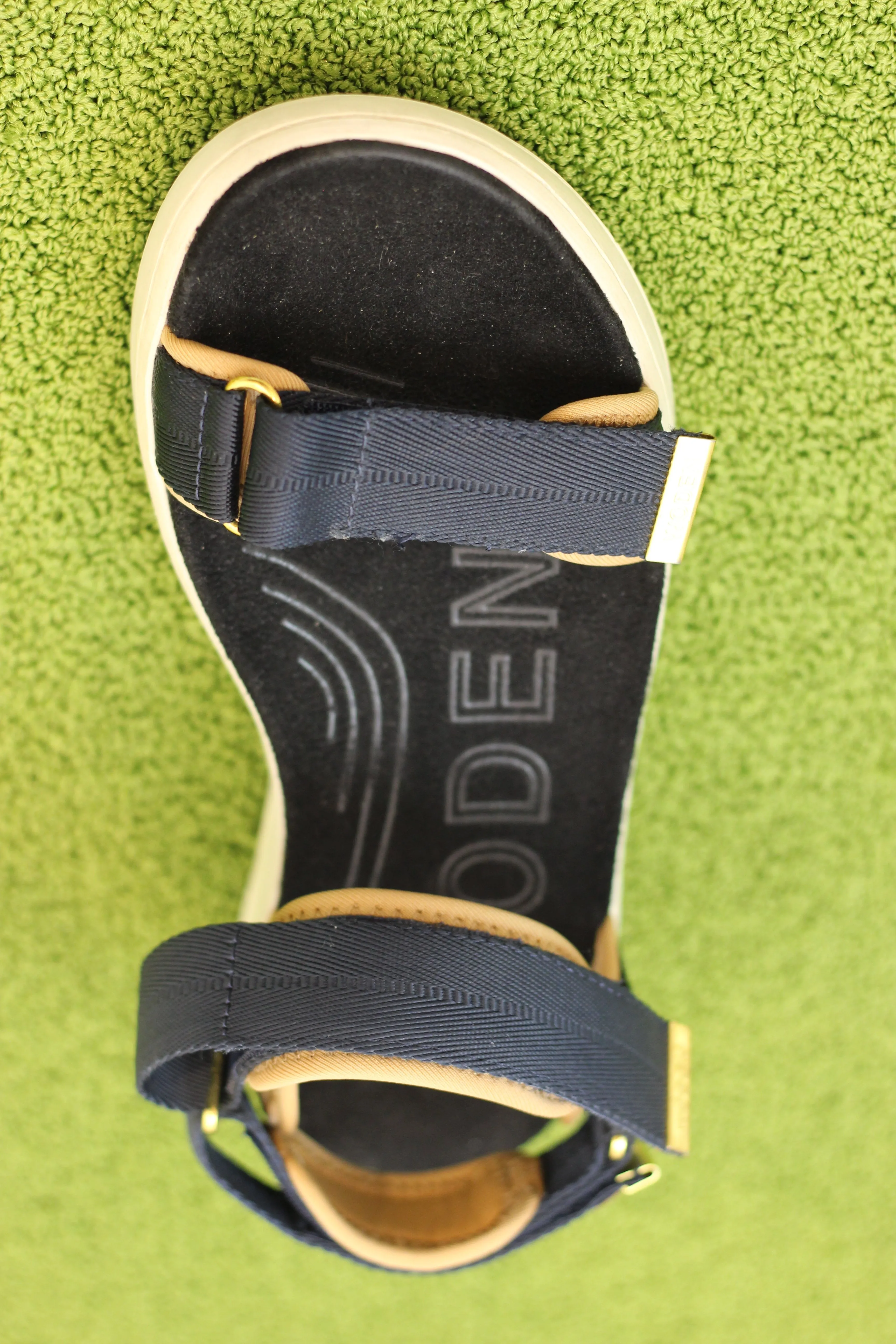 Womens Line Sandal - Navy Textile