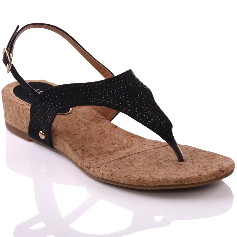 Womens ‘Vincie’ Glittery Back-strap Sandals