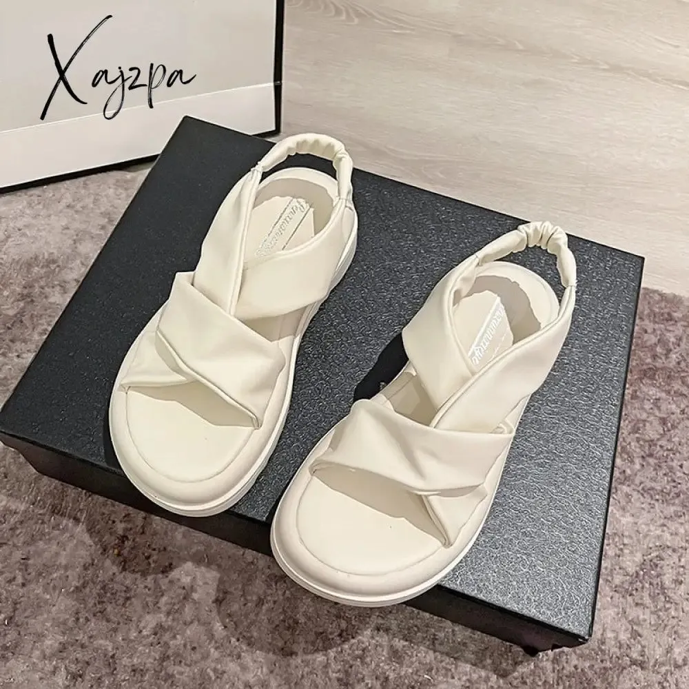 Xajzpa - 2023 Sandals Women New Platform Sandals Summer Women Fashion PU Lightweight Buckle Sandals Platform Heel Sandals Sandalias Mujer