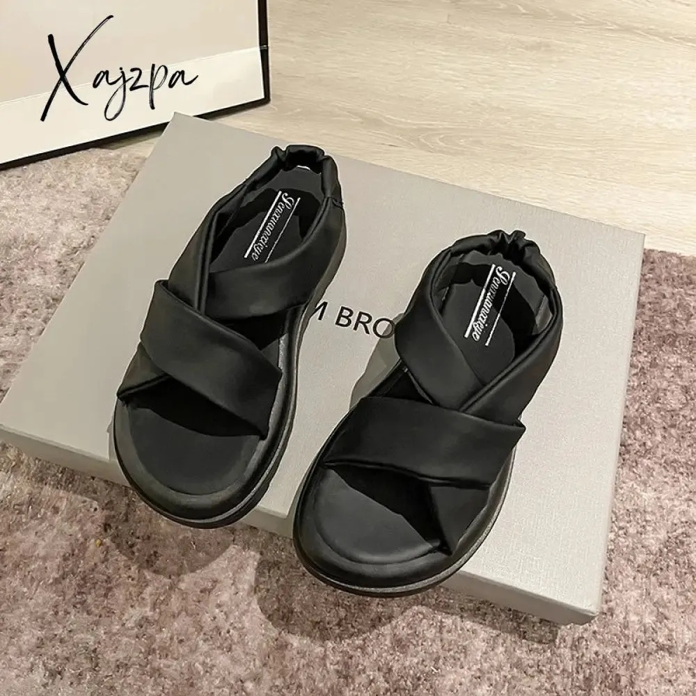 Xajzpa - 2023 Sandals Women New Platform Sandals Summer Women Fashion PU Lightweight Buckle Sandals Platform Heel Sandals Sandalias Mujer